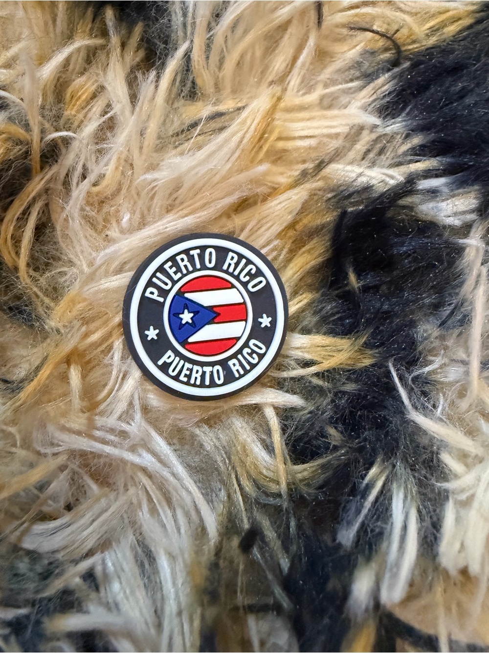 Puerto Rico croc charm  - Red, White & Blue Emblem